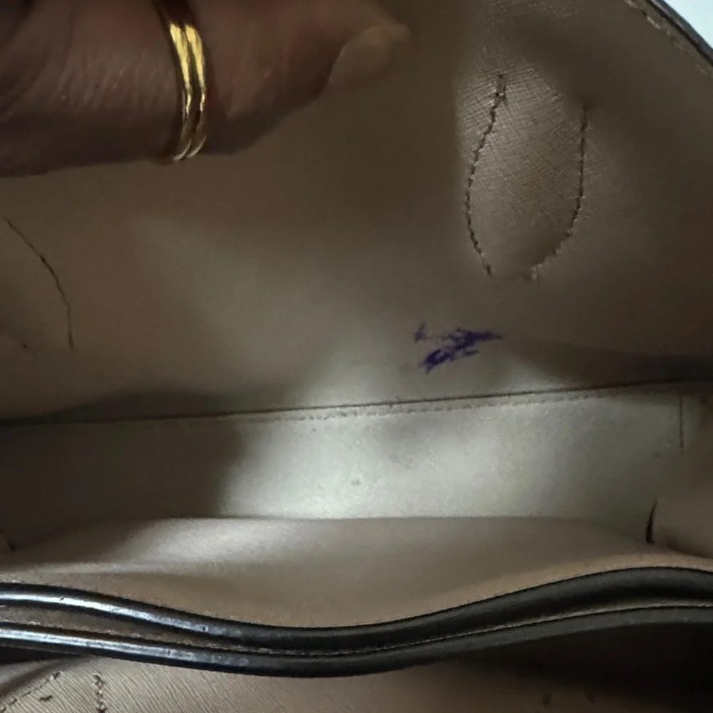 kate spade Black Leather Tote with Pale Pink Interior
